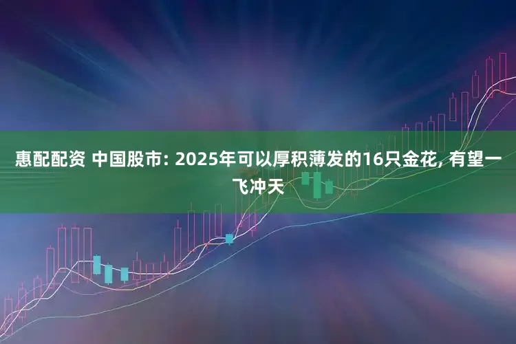 惠配配资 中国股市: 2025年可以厚积薄发的16只金花, 有望一飞冲天