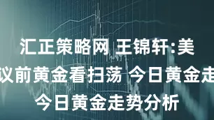 汇正策略网 王锦轩:美联储决议前黄金看扫荡 今日黄金走势分析